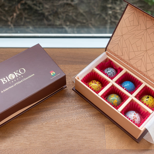 Box of 6 Bonbons | Artisanal Chocolate made in Ghana by Bioko
